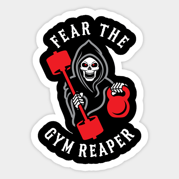 Fear The Gym Reaper Sticker by brogressproject